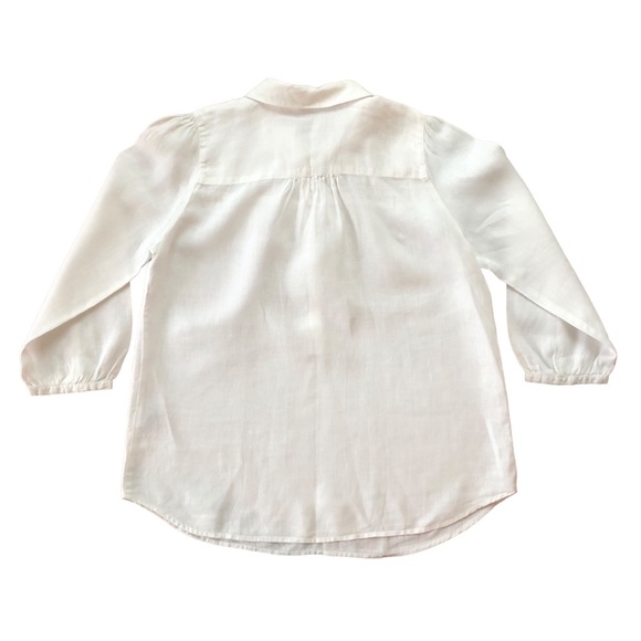 The White Company Bright White 100% Linen Blouse Shirt Size US 8 / UK 12 - Picture 2 of 6